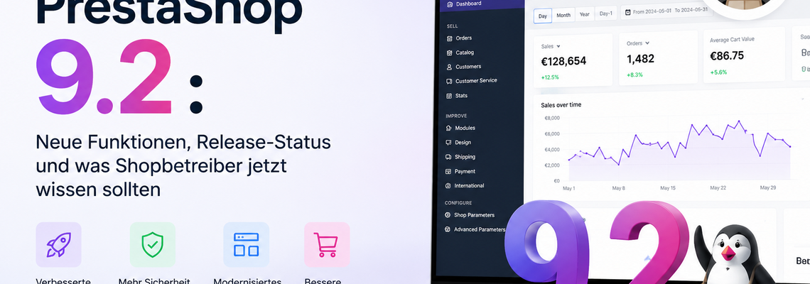 PrestaShop 9.2 – neue Funktionen, Release-Status und wichtige Neuerungen für Shopbetreiber
