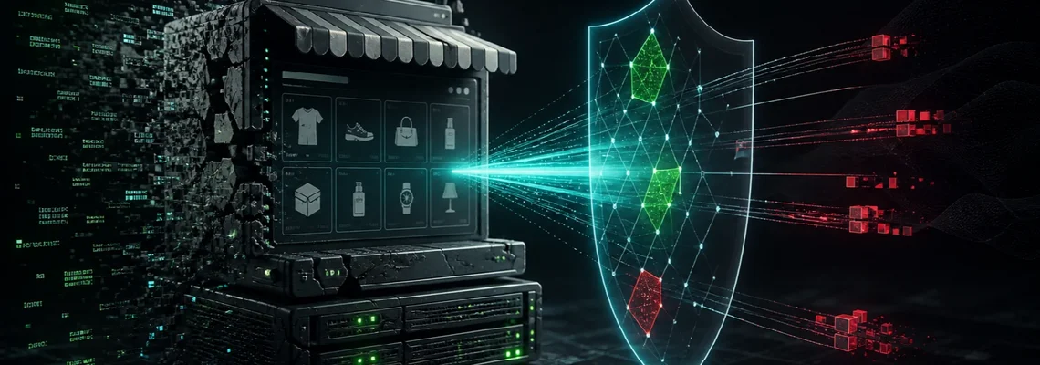 Veralteter PrestaShop-Onlineshop zwischen automatisierten Cyberangriffen und aktivem Sicherheitsschutz
